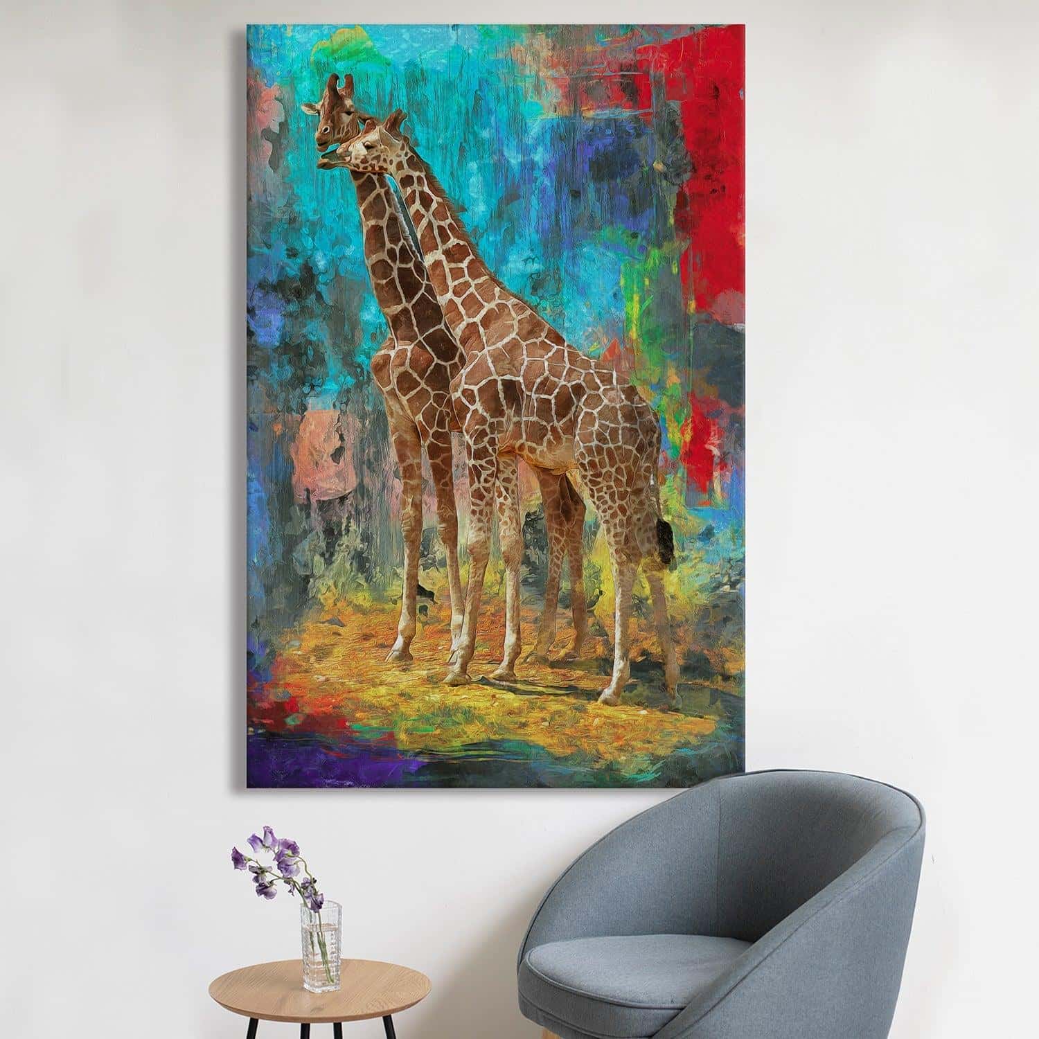 Giraffes | Wildlife Artwork | Nature Wall Art | A2 at XILEF Art